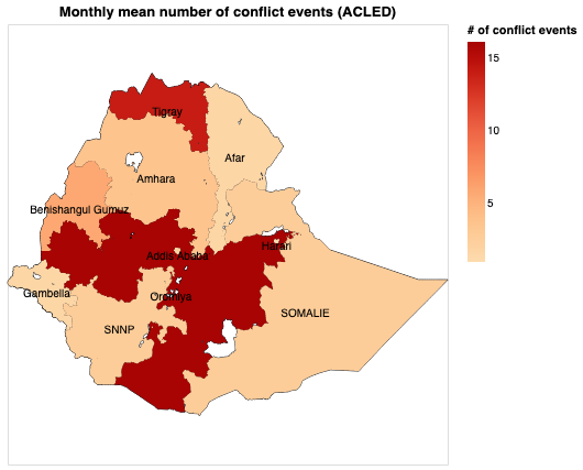Conflict event reporting in Ethiopia and media bias